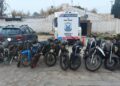Allanaron talleres mecánicos en Caucete y secuestraron 11 motos