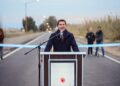 Orrego inauguró una repavimentación clave para Angaco y San Martín y anunció nuevos asfaltos