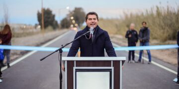 Orrego inauguró una repavimentación clave para Angaco y San Martín y anunció nuevos asfaltos