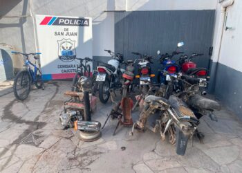 Caucete: secuestran 10 motos adulteradas y detienen a seis personas tras 14 allanamientos