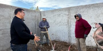 Daniel Banega supervisó el avance del nuevo Salón de Usos Múltiples que transformará a Fiorito