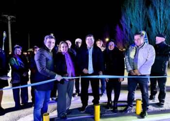 9 de Julio inauguró el Portal de Ingreso a La Majadita y nueva iluminación LED