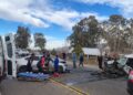 Violento choque frontal en Ruta 40: tres personas fueron hospitalizadas tras el impacto