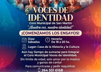 San Martín invita a sumarse al Coro Municipal “Voces de Identidad”