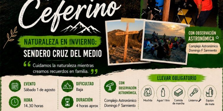 San Martín invita a disfrutar de una jornada de senderismo y observación astronómica