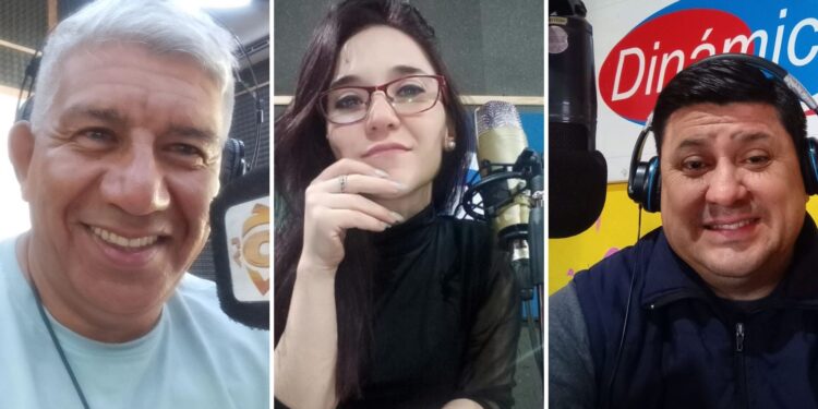 Roberto Cortez, Daniela Balmaceda y Cristian Luna