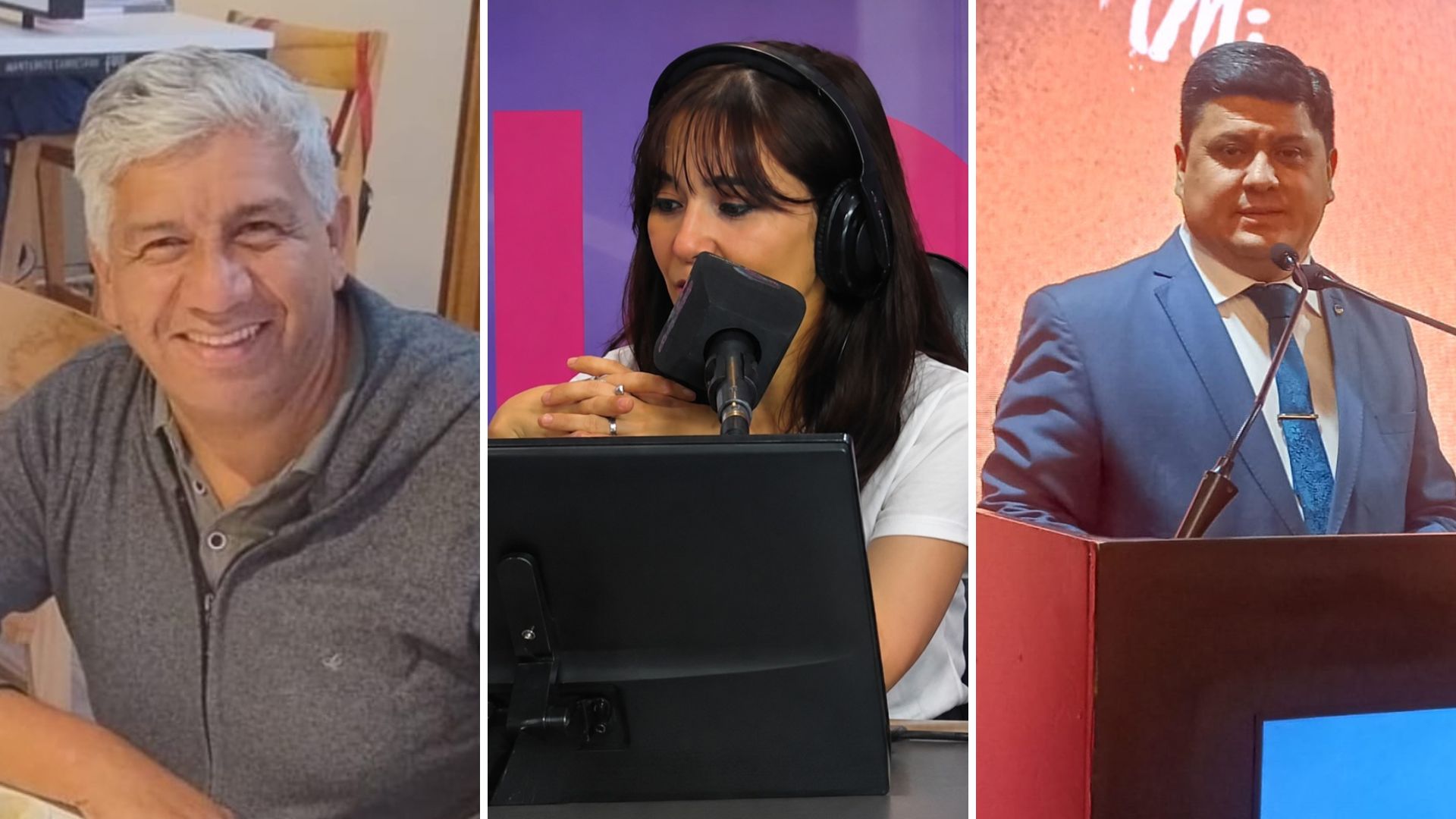 Roberto Cortez, Daniela Balmaceda y Cristian Luna