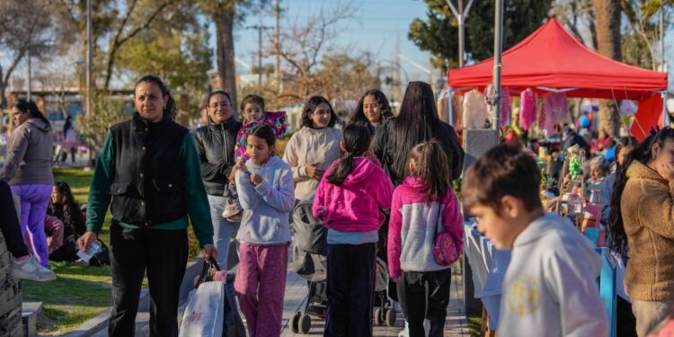 Chimbas celebró el Día del Niño con una concurrida feria artesanal y actividades para toda la familia