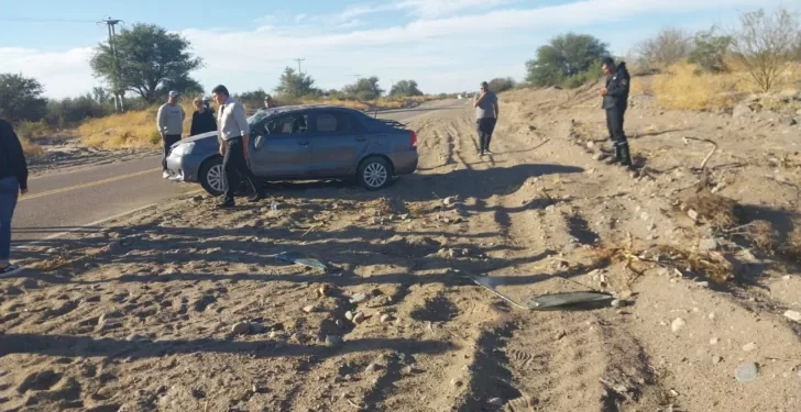 Impactante accidente en Valle Fértil: una docente fue asistida tras volcar sobre la Ruta 510