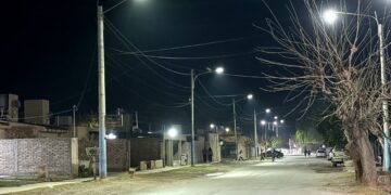 9 de Julio avanza con la renovación del alumbrado: el barrio Elías Amado ya tiene luces LED