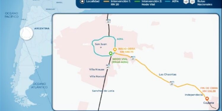 Ruta 20: proyectan una obra millonaria con doble calzada y un nuevo puente sobre el río San Juan