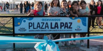 Rawson inauguró la nueva Plaza La Paz en Barrio Los Plásticos
