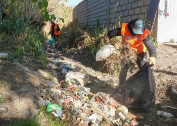 Continúan los operativos de limpieza y mantenimiento en distintos sectores de Chimbas