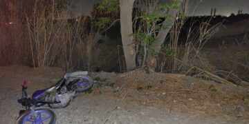 Tragedia en Pocito: murió un motociclista tras chocar contra un árbol