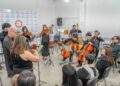 Chimbas vivió una tarde de música con el concierto de la Orquesta Escuela Infantil