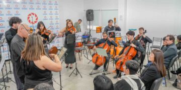 Chimbas vivió una tarde de música con el concierto de la Orquesta Escuela Infantil