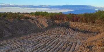 Albardón finalizó los trabajos de limpieza y saneamiento en el área de Tierritas