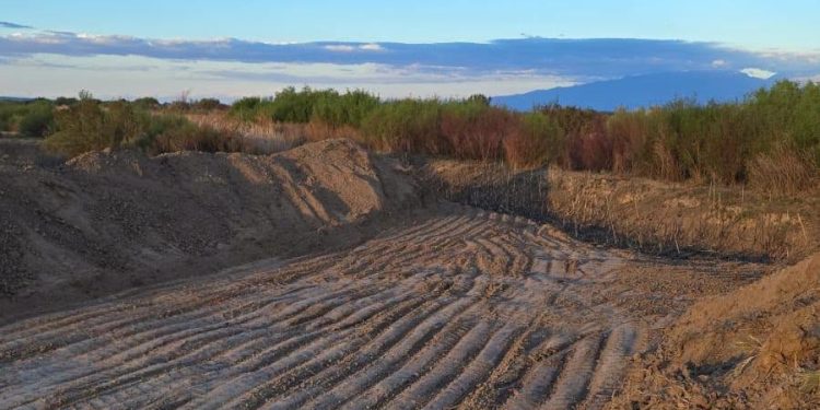Albardón finalizó los trabajos de limpieza y saneamiento en el área de Tierritas