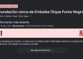 Google emitió una alerta por inundaciones en el Dique Punta Negra