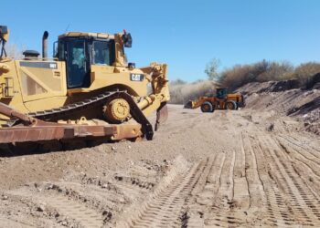 Albardón: avanzan las obras para proteger el río Yakin ante crecientes